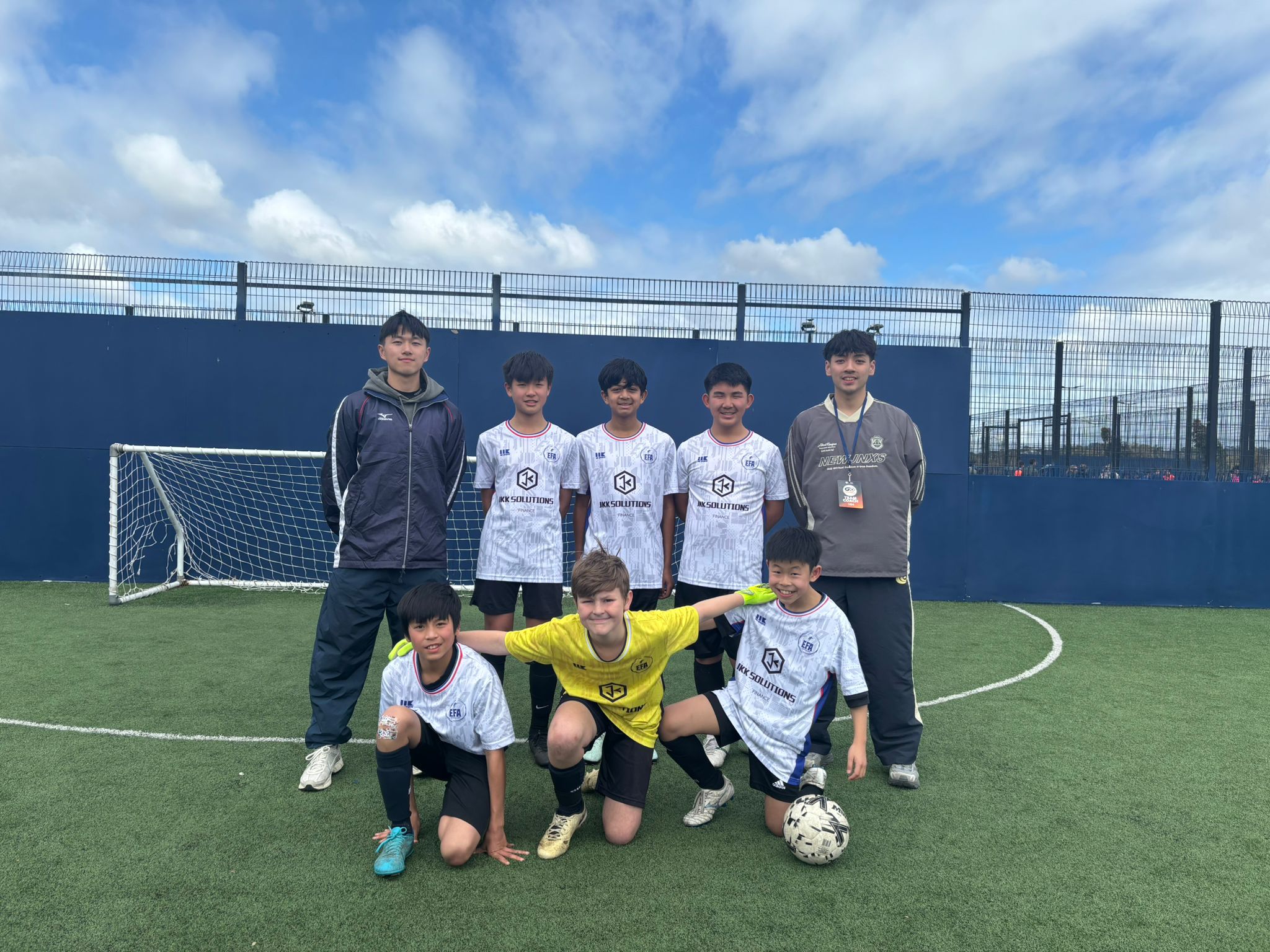 Elevate Football Academy team photo on synthetic pitch